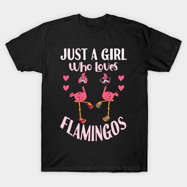 Just A Girl Who Loves Flamingo T-Shirt by Tesszero